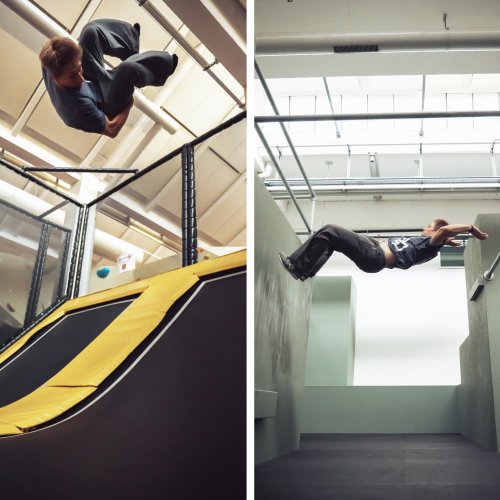 Trampolin & Parkour im Freiruum Zug